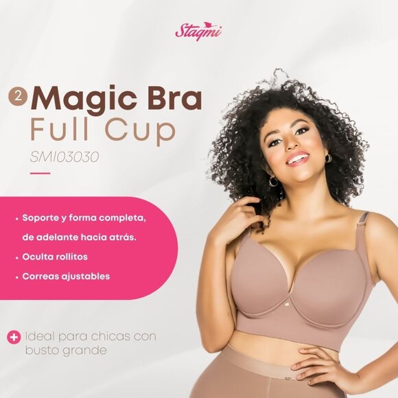 Stagmi Colombian Magic Bra Full Cup SMI03030 Elegant Shaping Smooths Back Rolls! - Picture 6 of 17